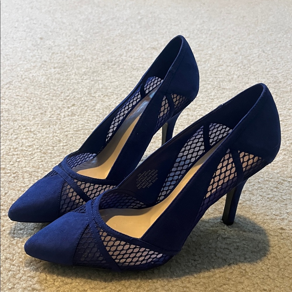 Nine West Royal Blue Mesh Stiletto Heels